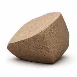 an interesting rock sitting next to a white background