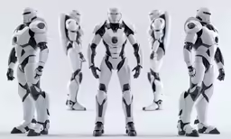 a group of star wars troopers standing next to each other
