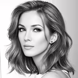 the model wears a bra bra, black and white photograph