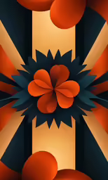 the pattern is based on orange and black