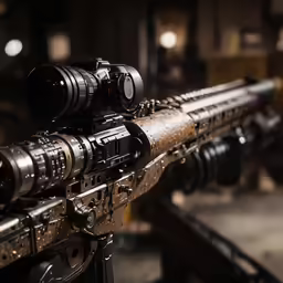two guns with different types of sightglasses attached