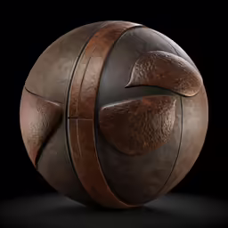a large wooden ball is made out of various pieces
