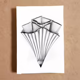 a piece of paper with lines drawn on it