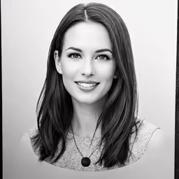 a black and white photograph of a woman