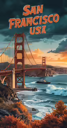 a poster for the san francisco us w train