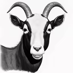 a drawing of a ram standing up