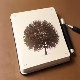 a pen rests on the back cover of a book