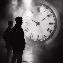 there are many people looking at the big clock