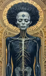 an artwork is being displayed in a room