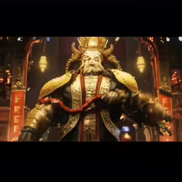 an asian man holding a sword in his hand