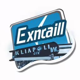 an exitall sign hangs from a cloudy sky