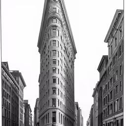 black and white photo of an old building in new york city