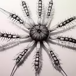 a diagram of a plant with many long antennae