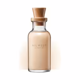 an empty glass bottle with cork top and wooden stopper