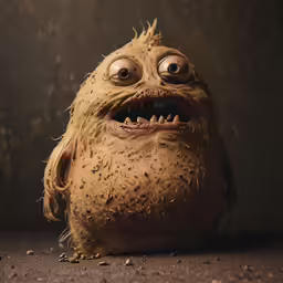 an image of an ugly looking monster with its mouth open