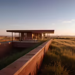 the house is built in a flat plain