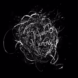 some kind of black and white design that looks like a spiral