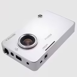 the silver camera is ready to take pictures