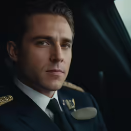 a man in a suit and tie looking away