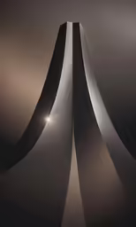 an artistic sculpture with light coming through it