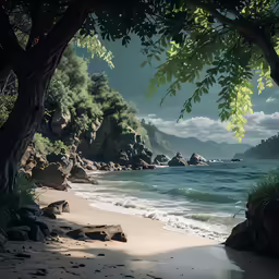 an image of a lake near the beach