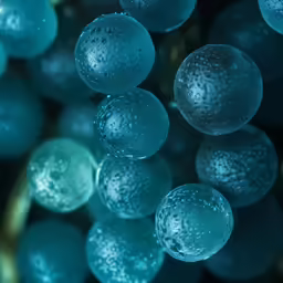 a bunch of bubbles in the water droplets