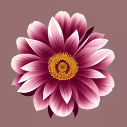 a bright pink flower with an intricate stamen center,a large pink flower on a light brown background,a picture with an image of a pink flower,a pink flower with a gold center,a large pink flower with yellow center