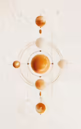 an image of a solar system, with eight planets