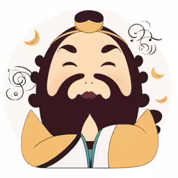 an illustration of a man with a crown on his head