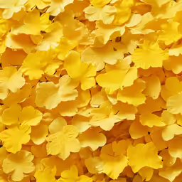 very yellow flowers are growing very close together