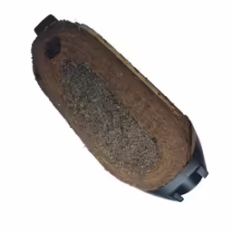 an area that is brown and black and needs to be cleaned