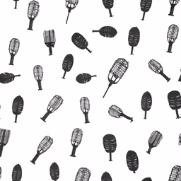 a black and white photo of different kinds of grills