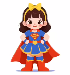 the cartoon super girl is dressed in her costume