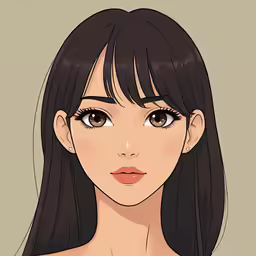 the face and shoulders of a anime character