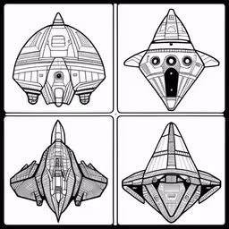 four shapes depicting the various types of ships