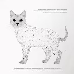 a diagram of the speckled cat that appears to be an image of a cat