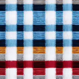 many strips of thread are lined together in rows