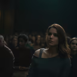 a group of people with an audience watching