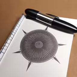 a fountain pen is on top of an open book