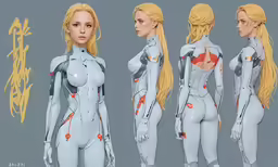the female armor model has four separate breasts