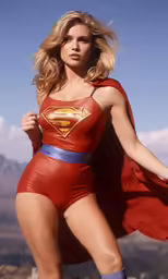 a woman dressed in a sexy superman costume