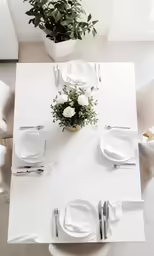 a table that has some plates on it