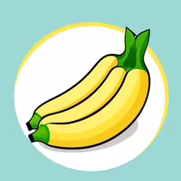 a plate with a three banana sitting on top of it