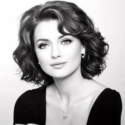 a black and white photograph of a woman