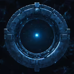 an abstract photo with space and stars in the background