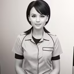 an image of a pretty female in uniform