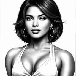 the caricature drawing of actress natalie hudge