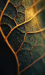 a green leaf with water drops all over it