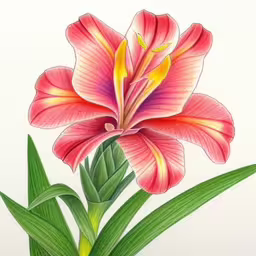 a large flower with many petals on it,a drawing of a flower on a white background