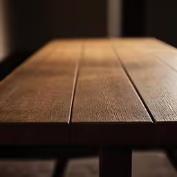 a closeup of a wooden table that has been made into a coffee table